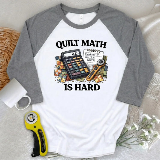 Quilt Math Survivor 3/4 Sleeve T-shirt