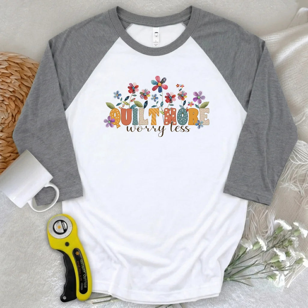 Quilt More 3/4 Sleeve T-shirt