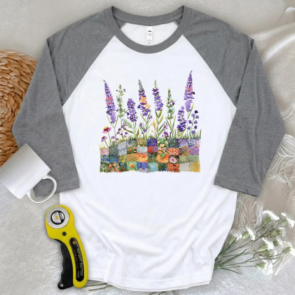 Quilting Field 3/4 Sleeve T-shirt
