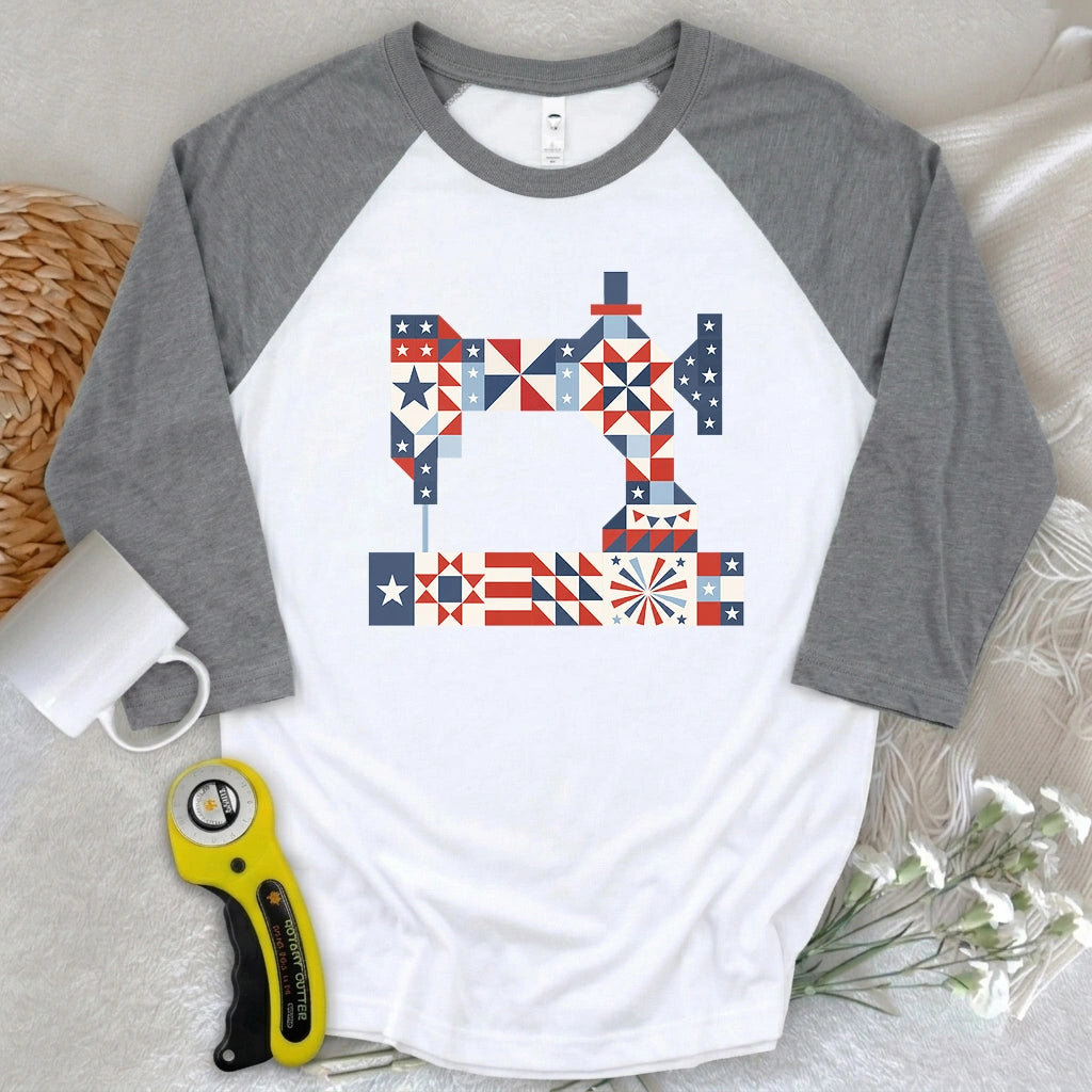 Stars & Stitches Sewing 3/4 Sleeve T-shirt