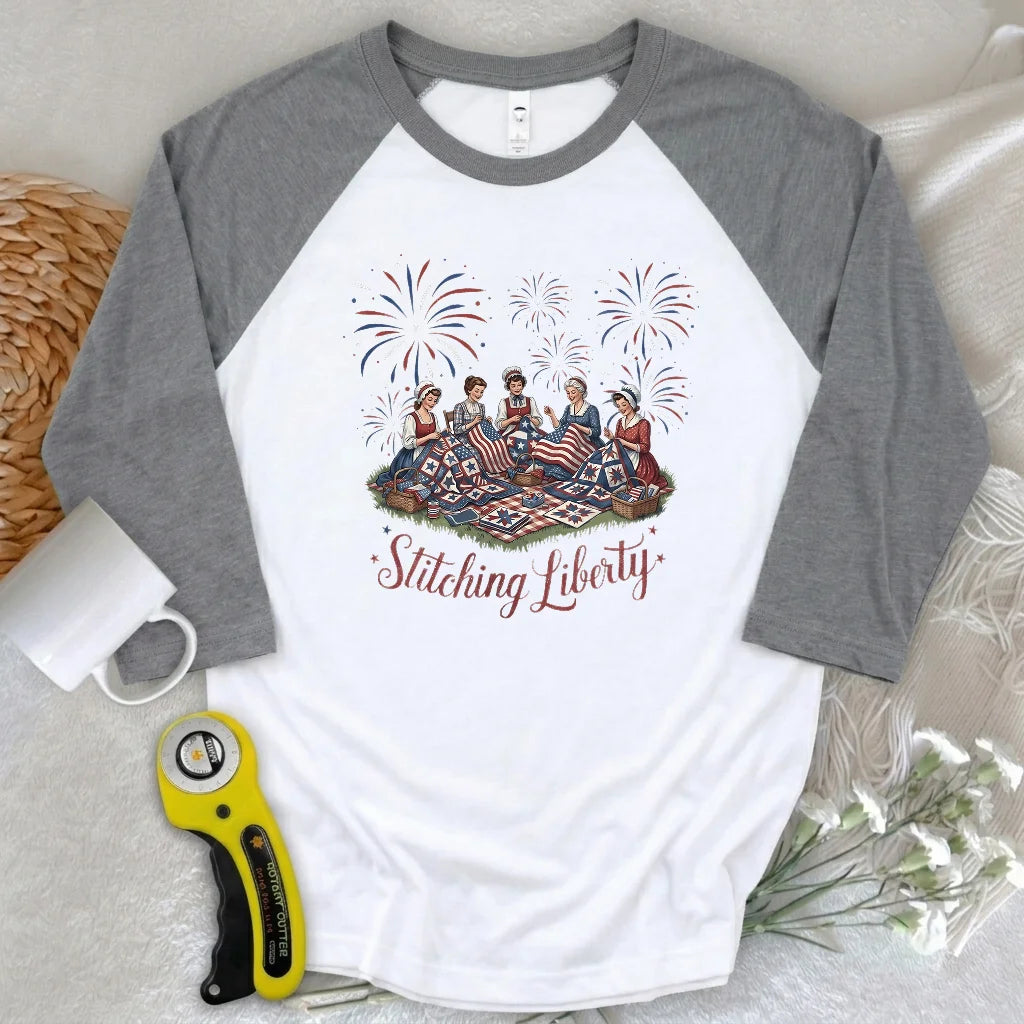 Stitching Liberty 3/4 Sleeve T-shirt