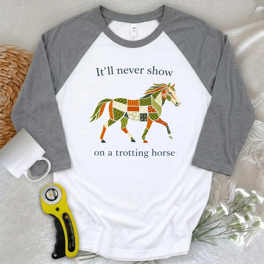 Trotting Horse Rule 3/4 Sleeve T-shirt