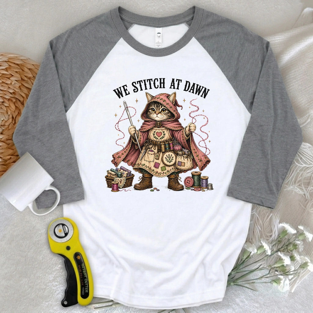 We Stitch At Dawn 3/4 Sleeve T-shirt