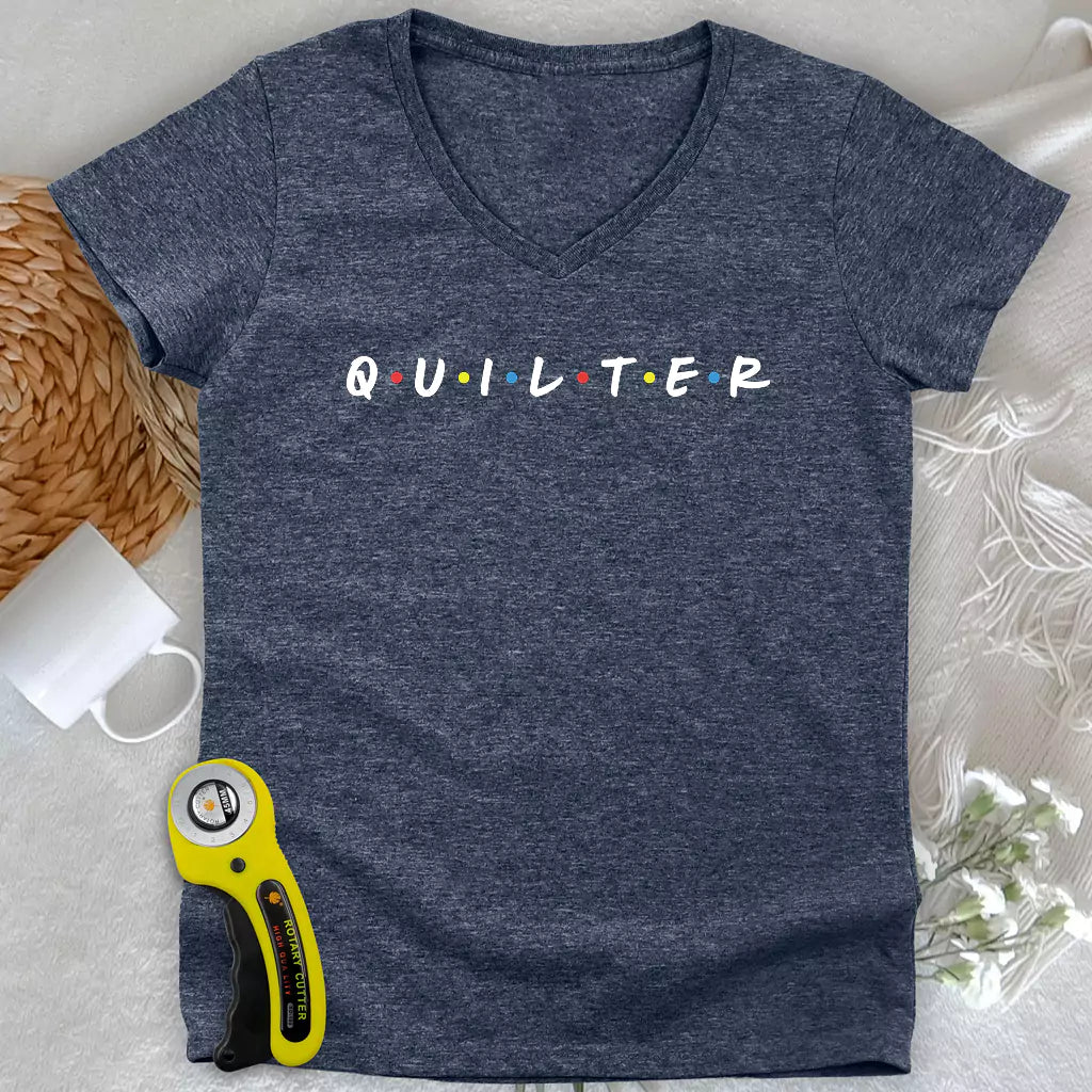 Quilter Friends Lady V-neck