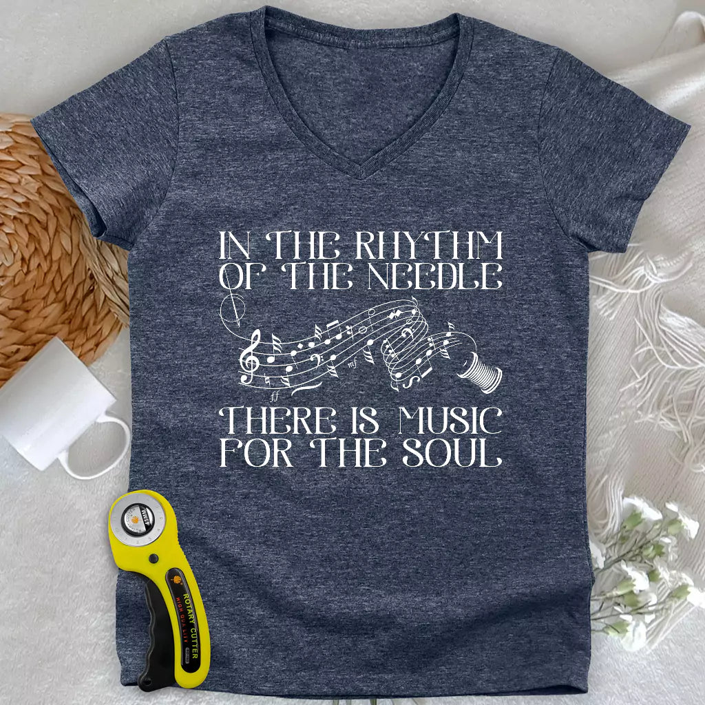 Rhythm Of Needle Lady V-neck
