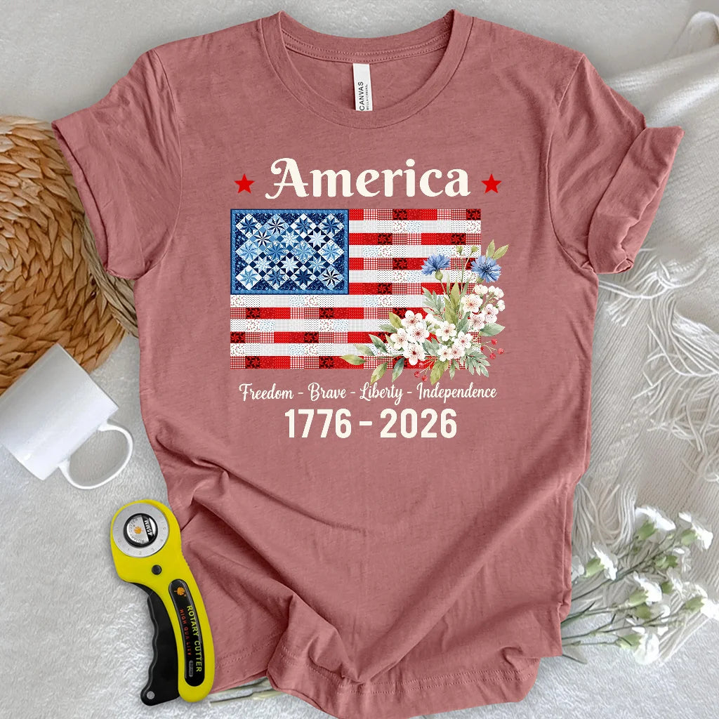 American Patchwork Bloom T-shirt