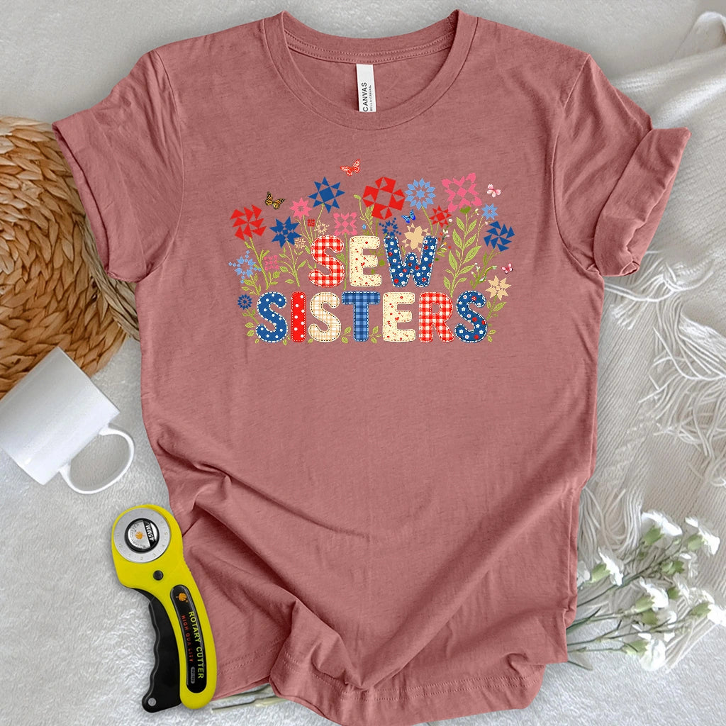 Appliqué Sew Sisters T-shirt