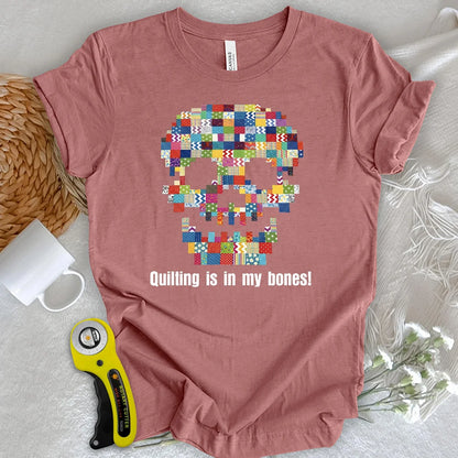 A quilted skull T-shirt