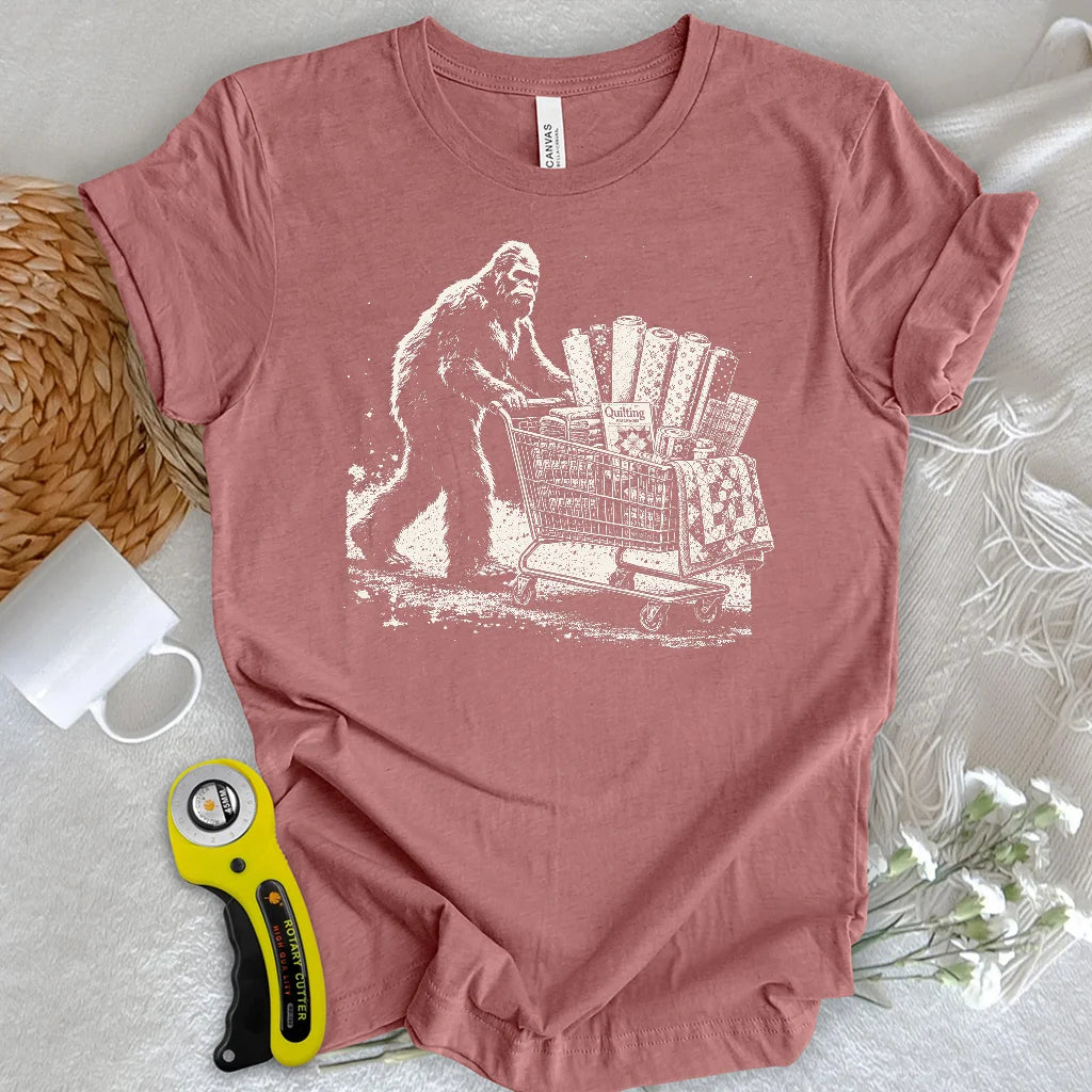 Bigfoot Quilt Shopping T-shirt