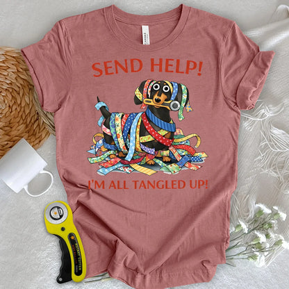 T-shirt à bande de tissu désordonnée