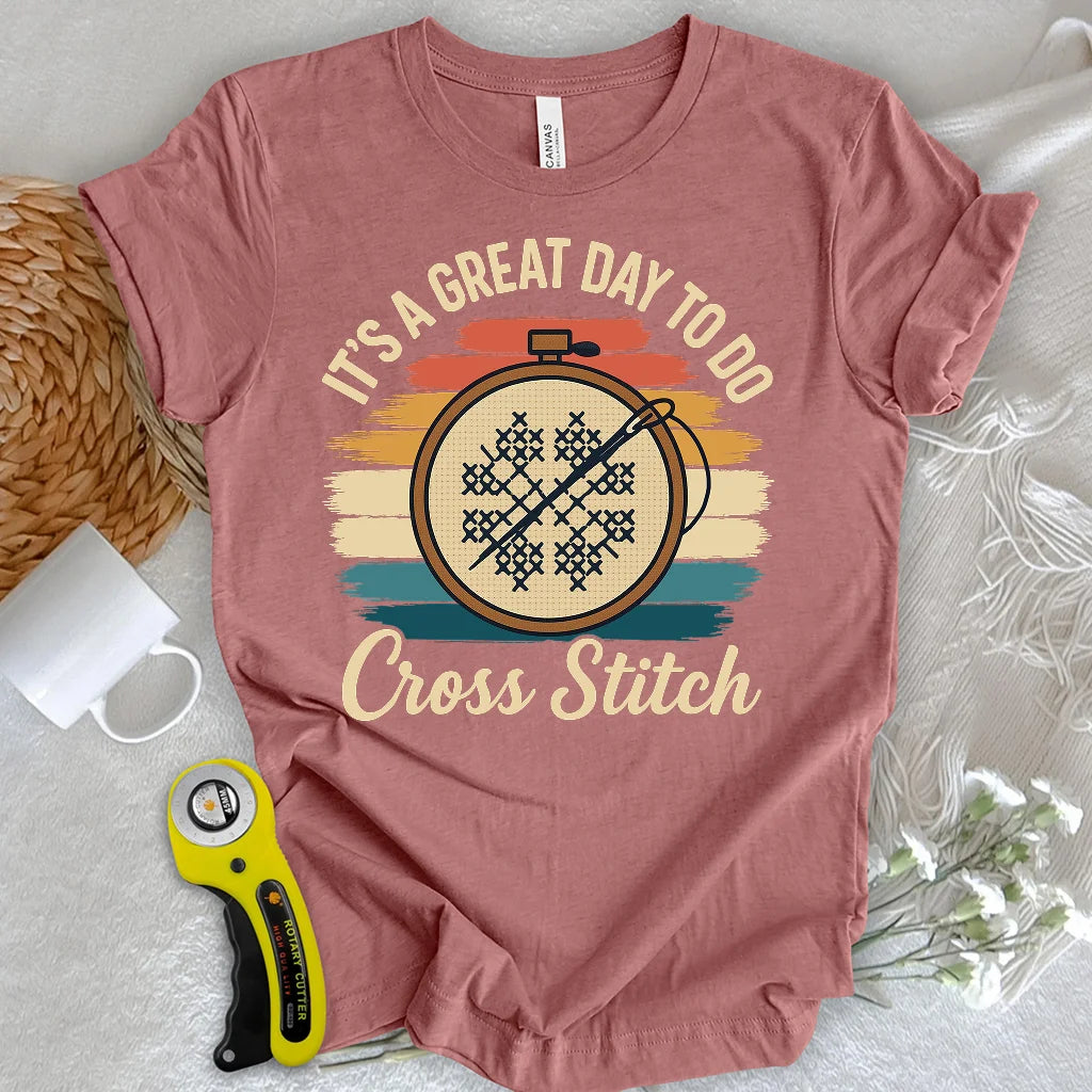 Ein super Tag, um ein T-Shirt zu besticken
