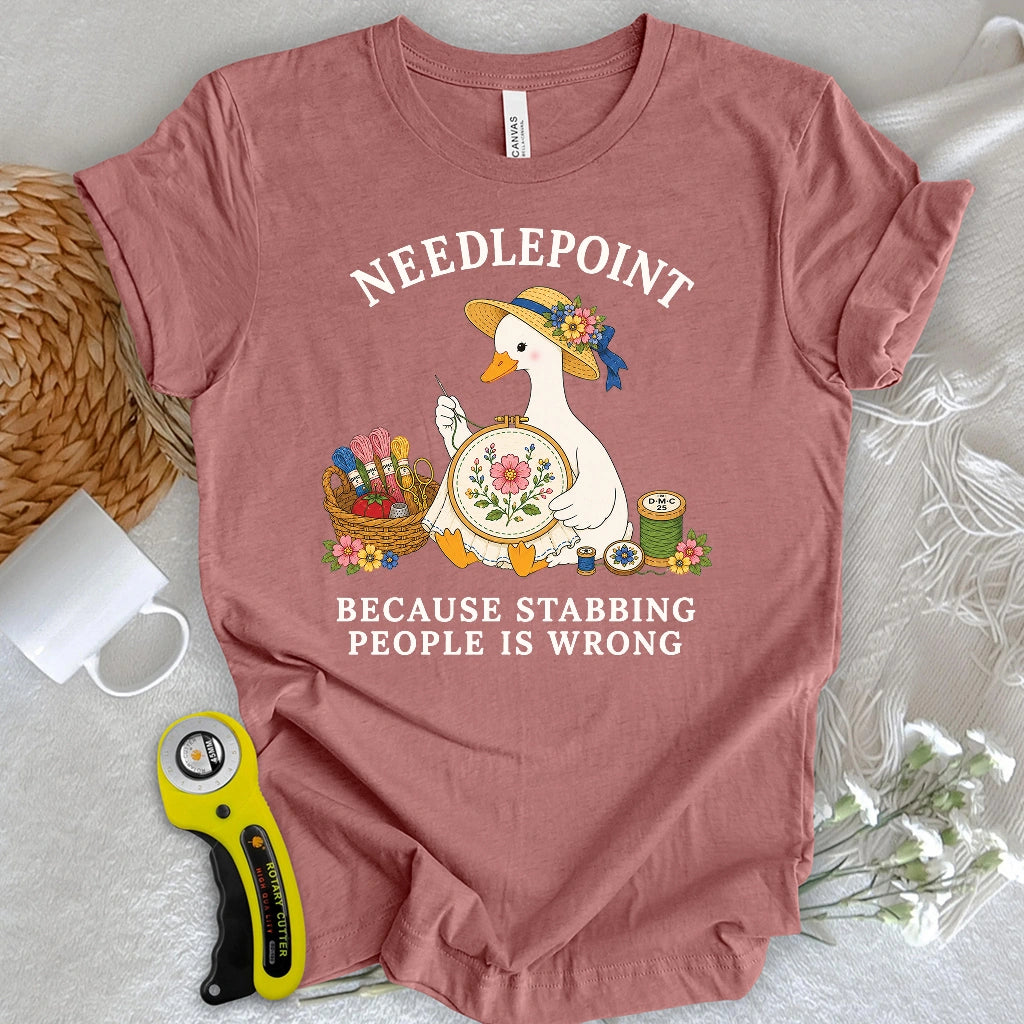 Needlepoint Therapy T-shirt