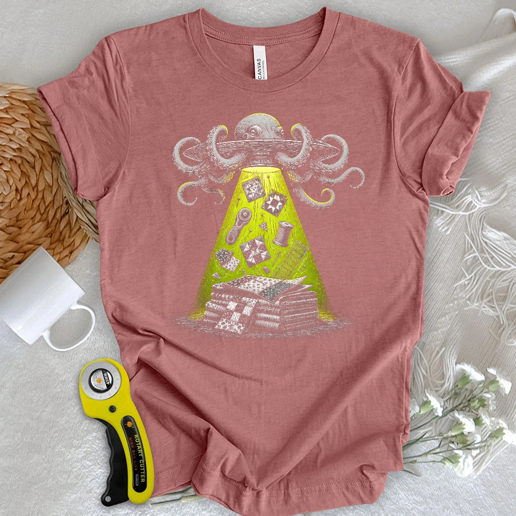 Octopus Abduction Quilts T-shirt