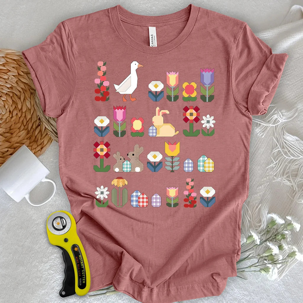 T-shirt Blooms Patchwork
