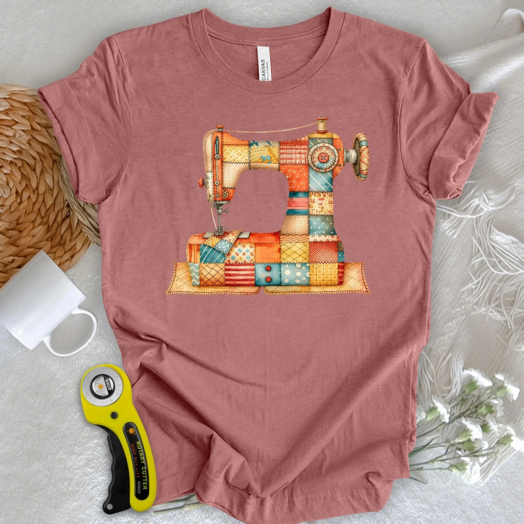 Patchwork Sewing Machine T-shirt