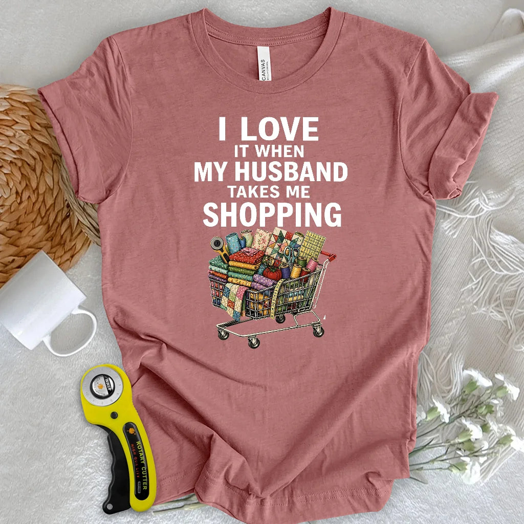 Powered by My Husband & Fabric T-shirt