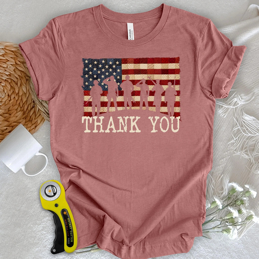 Quilted Flag Veterans T-shirt