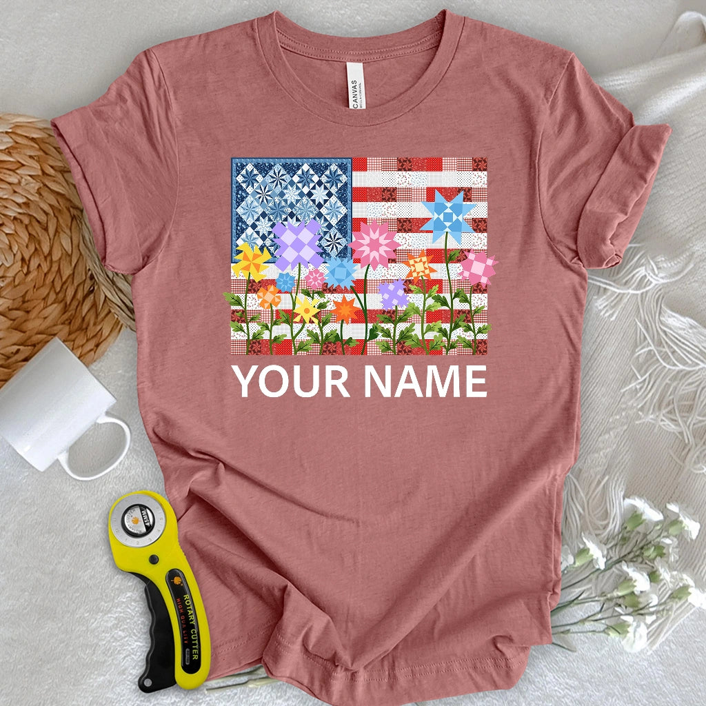 "Custom Name" Stars, Stripes & Stitches T-shirt