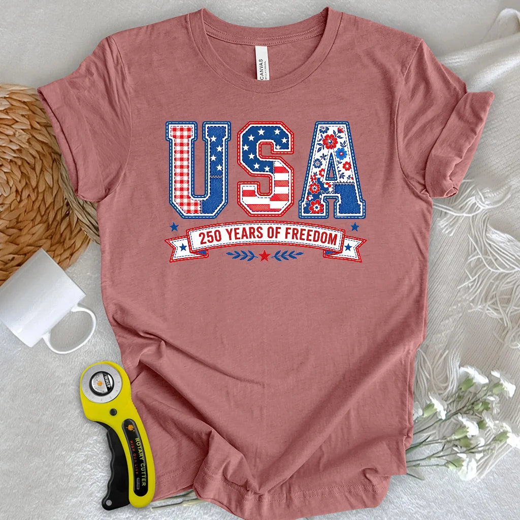 USA Patchwork Freedom T-shirt