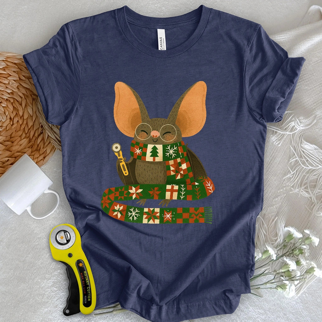 Batty Christmas Quilter T-shirt