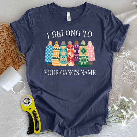 T-shirt «[Nome personalizzato] appartiene alla gang del quilt»