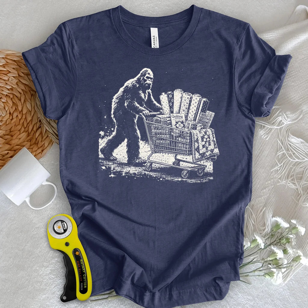 Bigfoot Quilt Shopping T-shirt