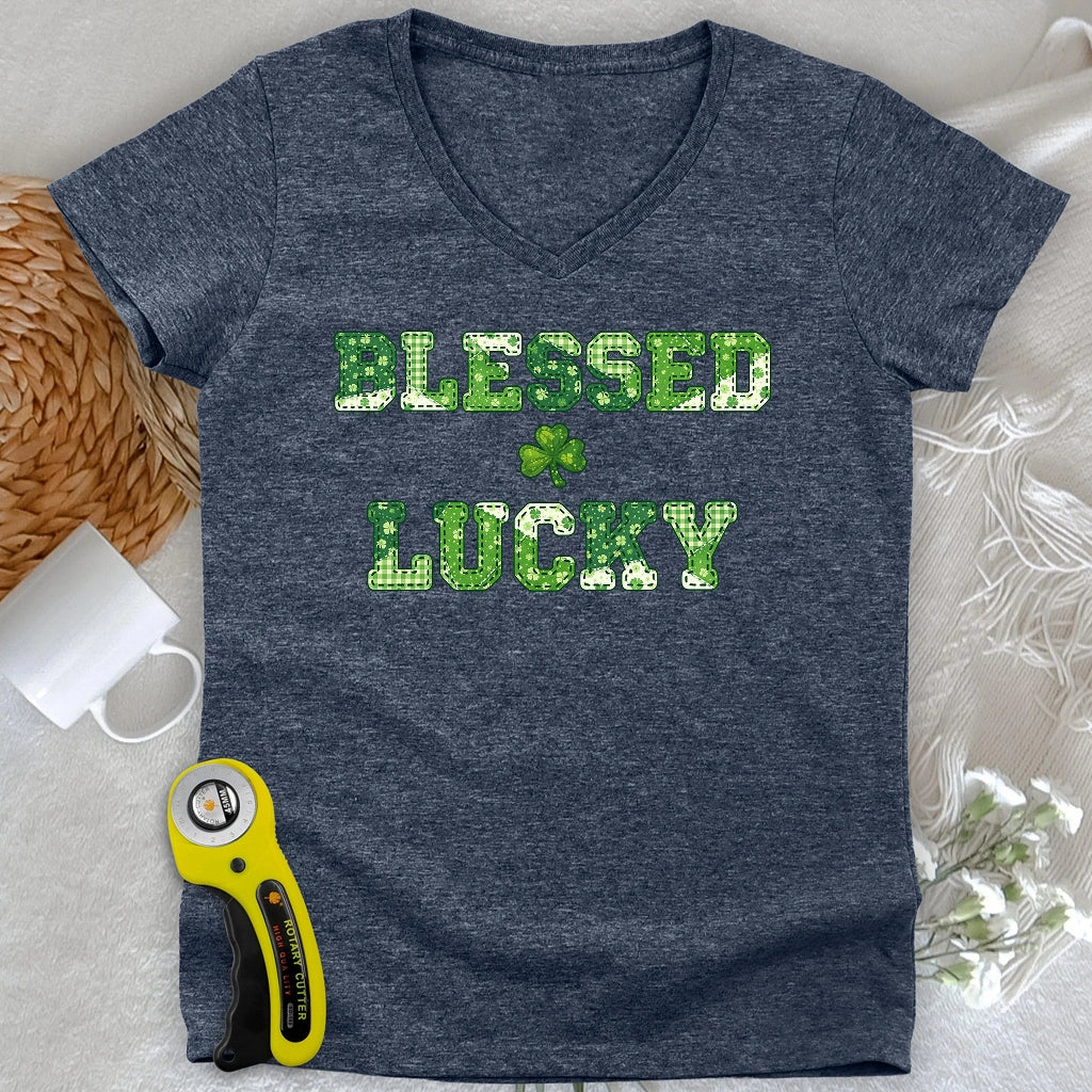 Haut à encolure en V Blessed Lucky Lady