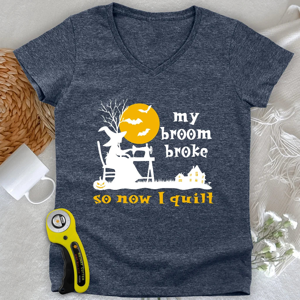 Broom Broke Lady V-neck