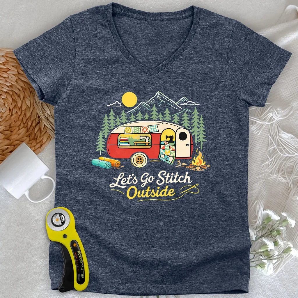 Camp & Quilt Co Lady V-neck