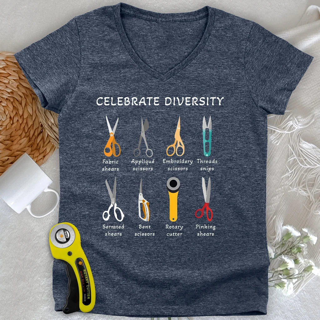 Celebrate Diversity Lady V-neck