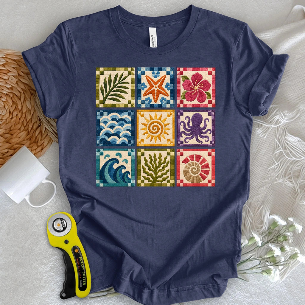 Coastal Patchwork Blocks T-shirt