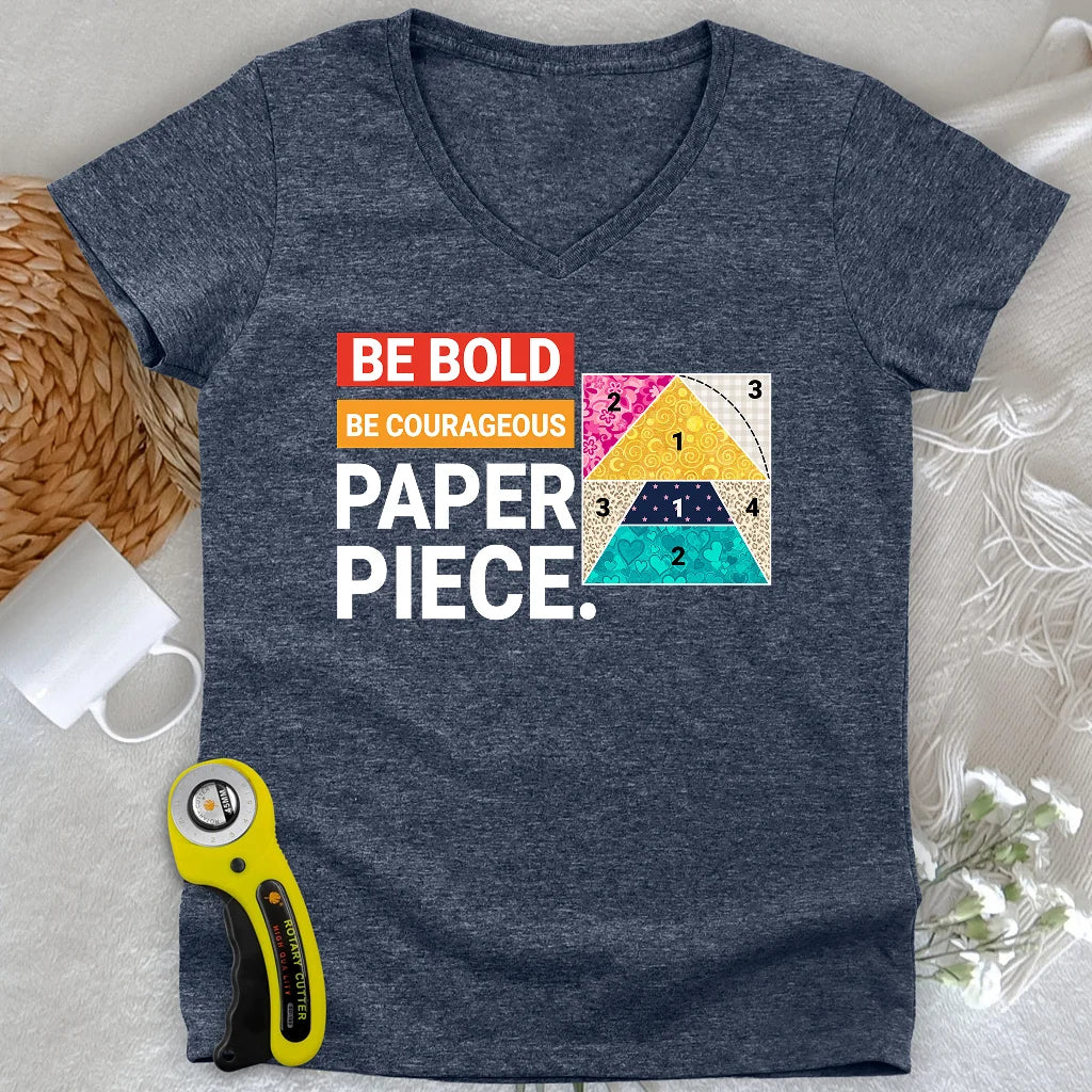 Courage to Paper Piece Lady V-neck