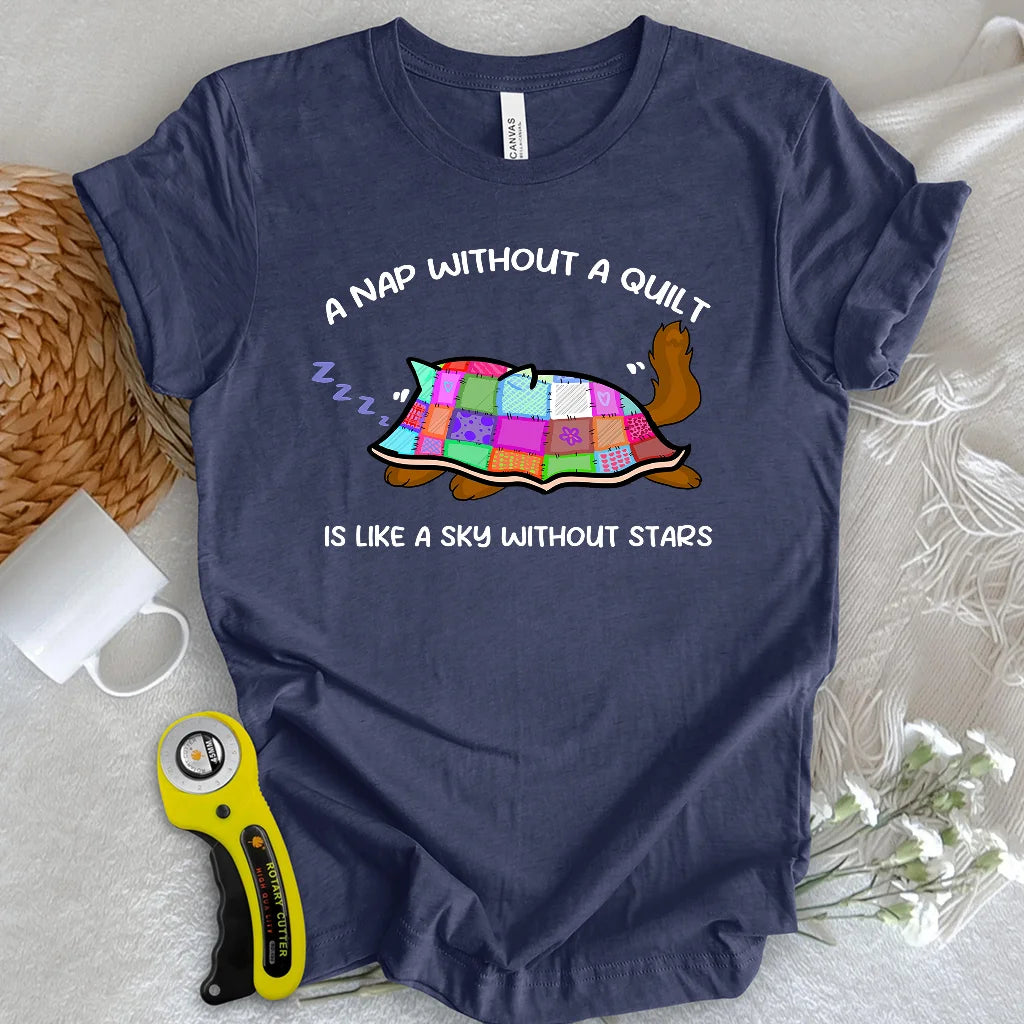 Gemütliches Patchwork Kätzchen T-Shirt