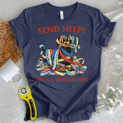 T-shirt à bande de tissu désordonnée