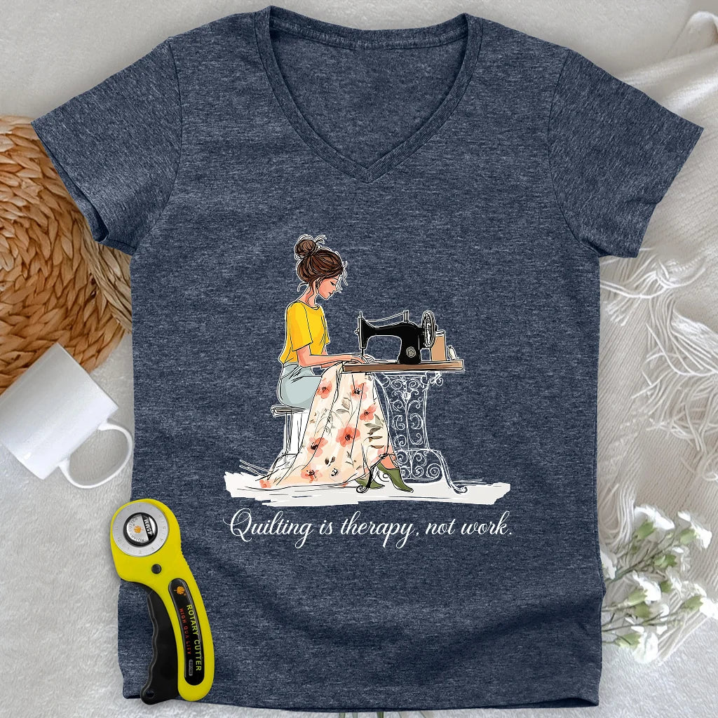 Floral Symphony Lady V-neck