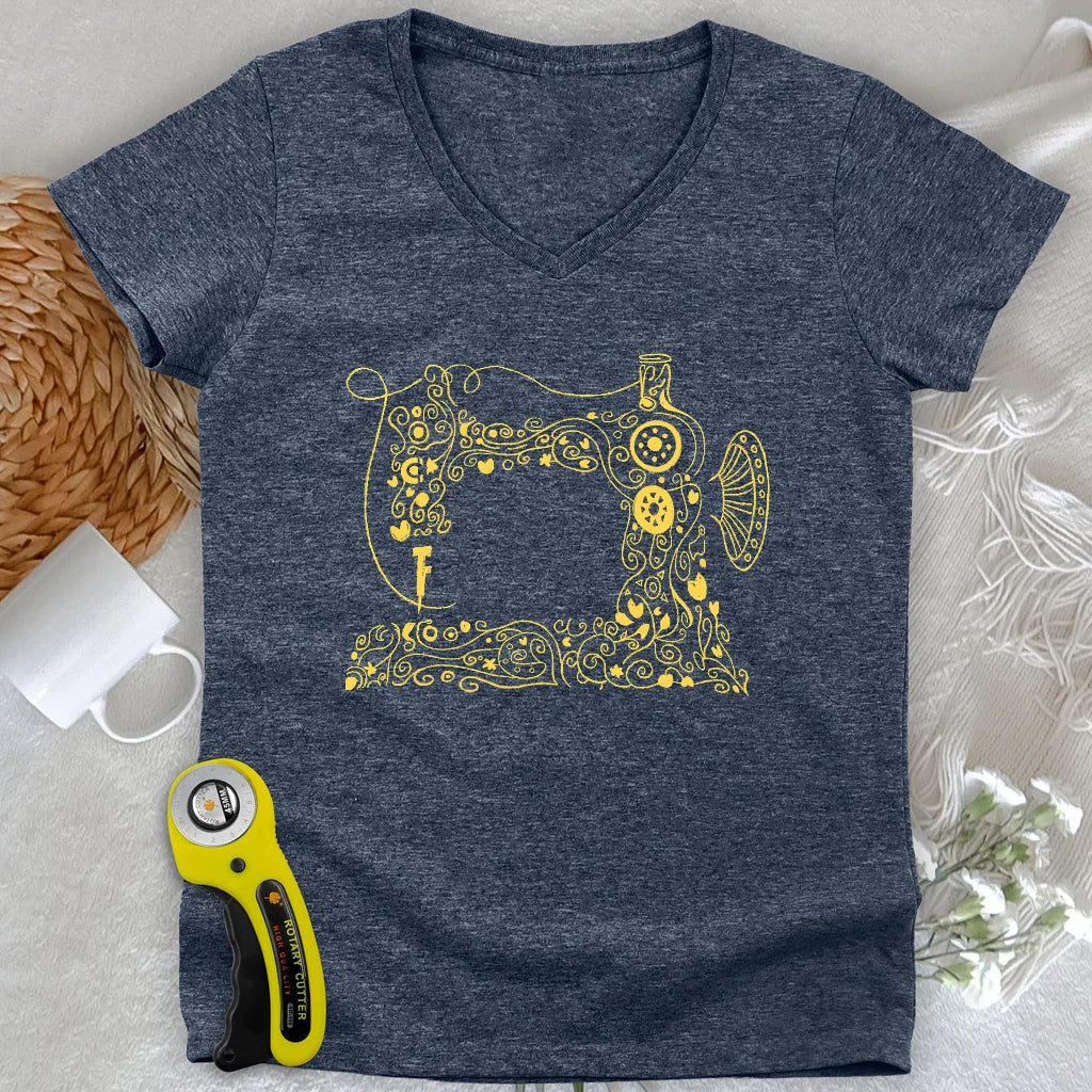 Goldwork Machine Lady V-neck
