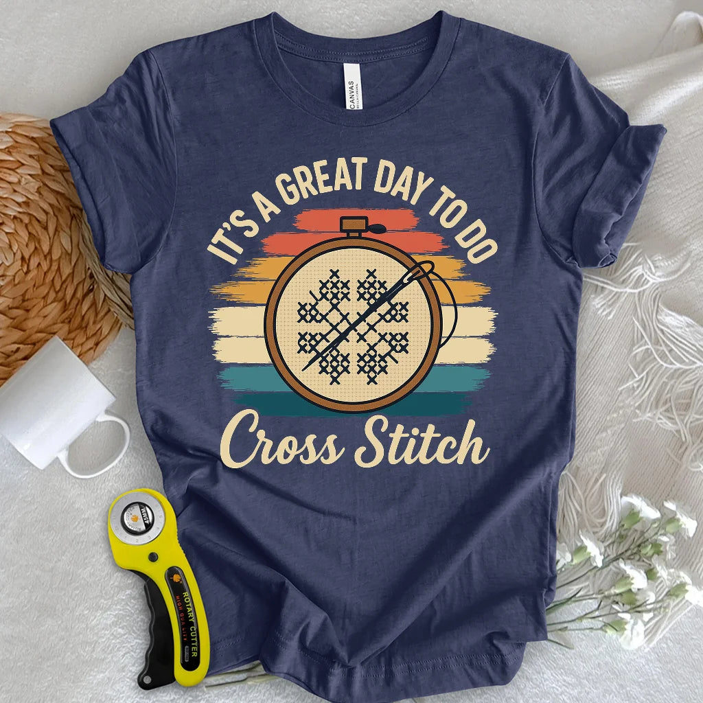 Ein super Tag, um ein T-Shirt zu besticken