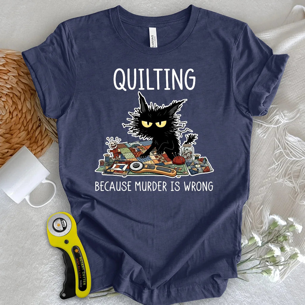 Grumpy Quilter Cat T-shirt