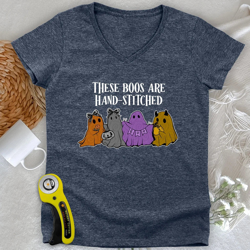 Hand-Stitched Boos Lady V-neck