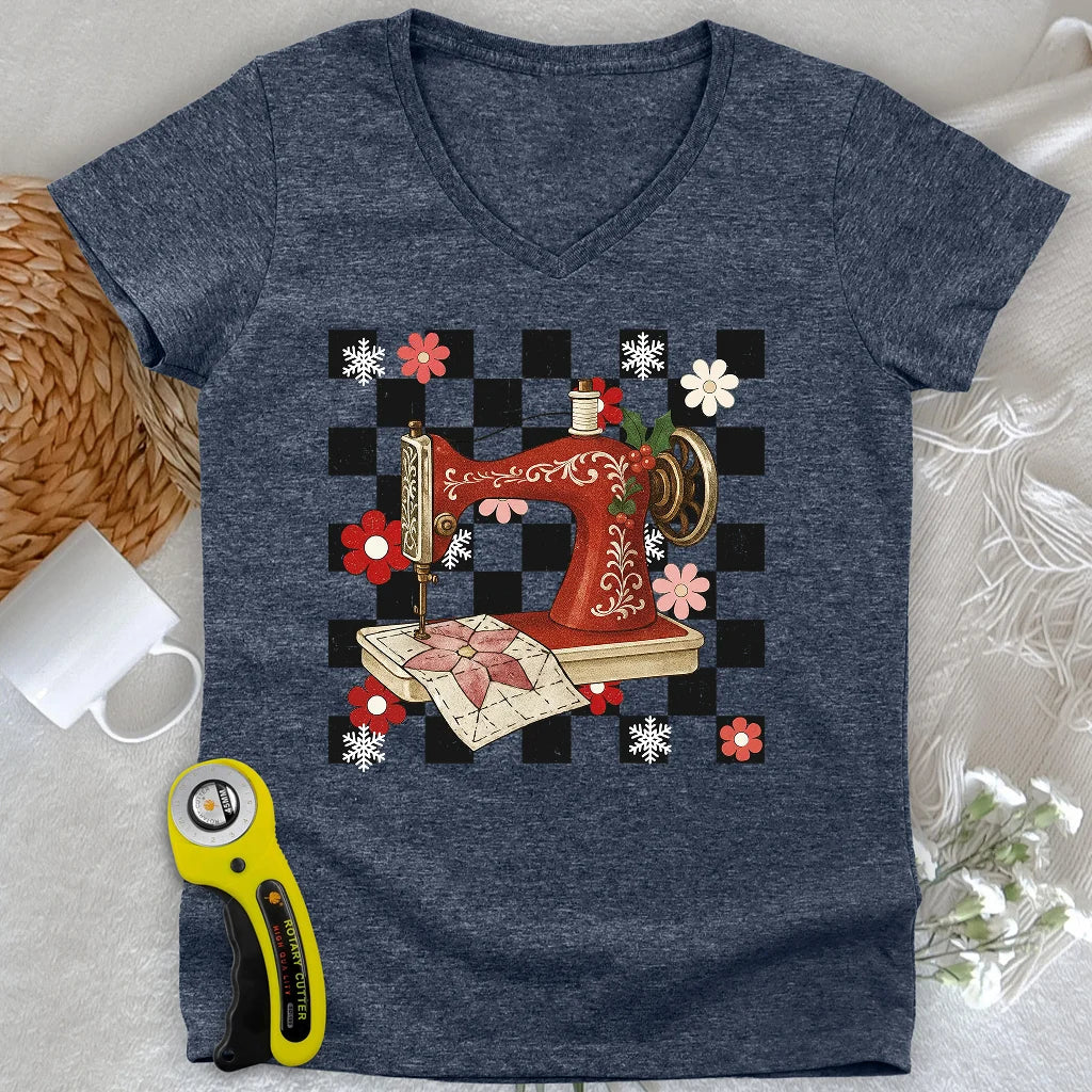 Holly Jolly Stitcher Lady Col en V