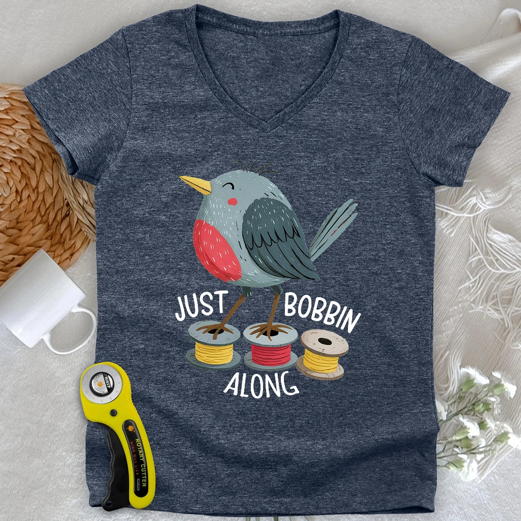 Just Bobbin Along Lady V-neck