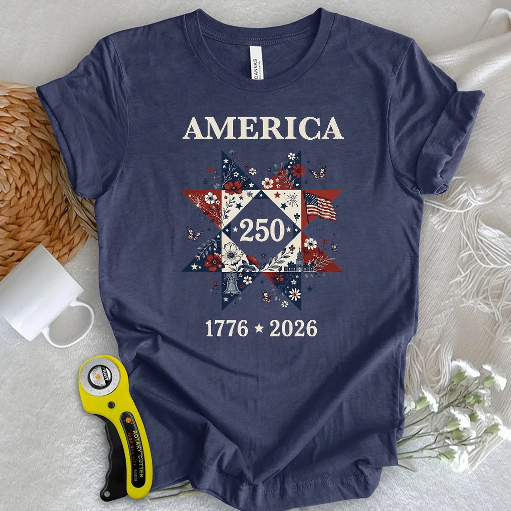 Liberty In Bloom Quilt T-shirt