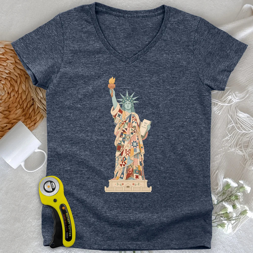 Liberty Wrapped in Love Lady V-neck