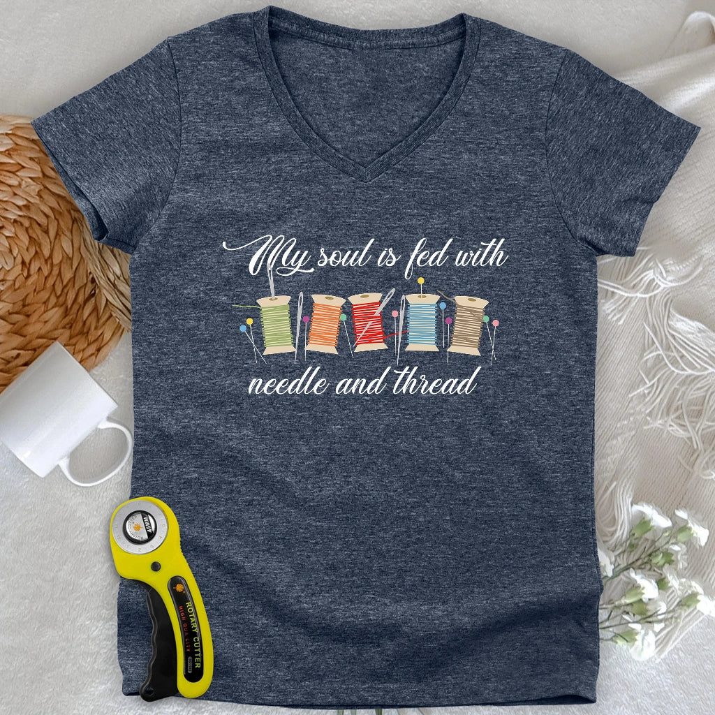 Needles and Threads V-neck