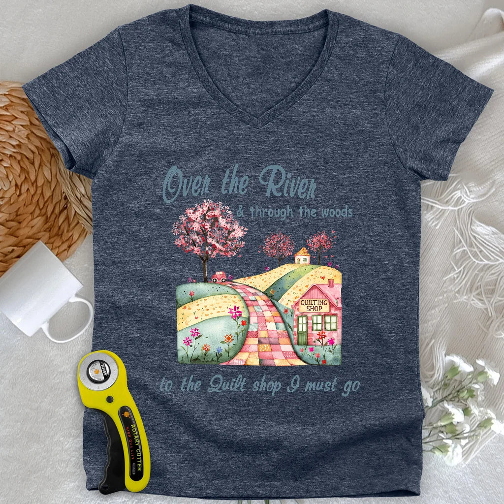 Over the River Lady V-neck