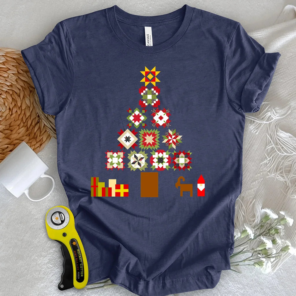 T-shirt Arbre de Noël patchwork