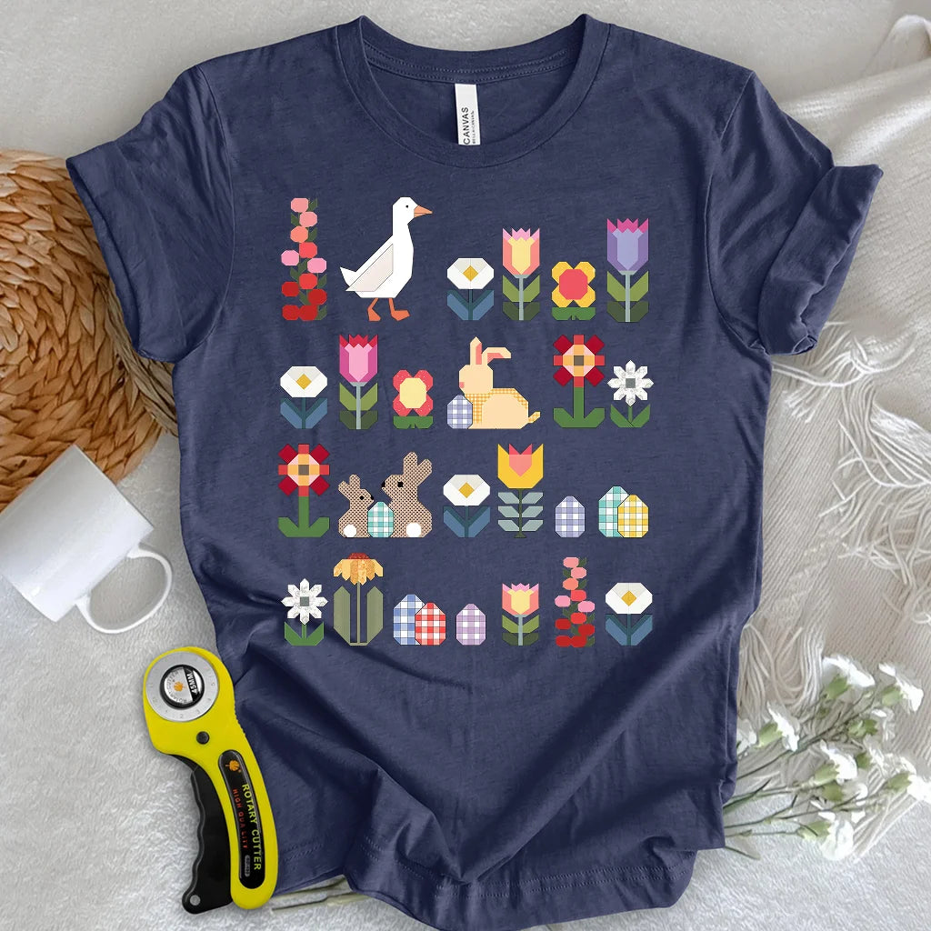 T-shirt Blooms Patchwork