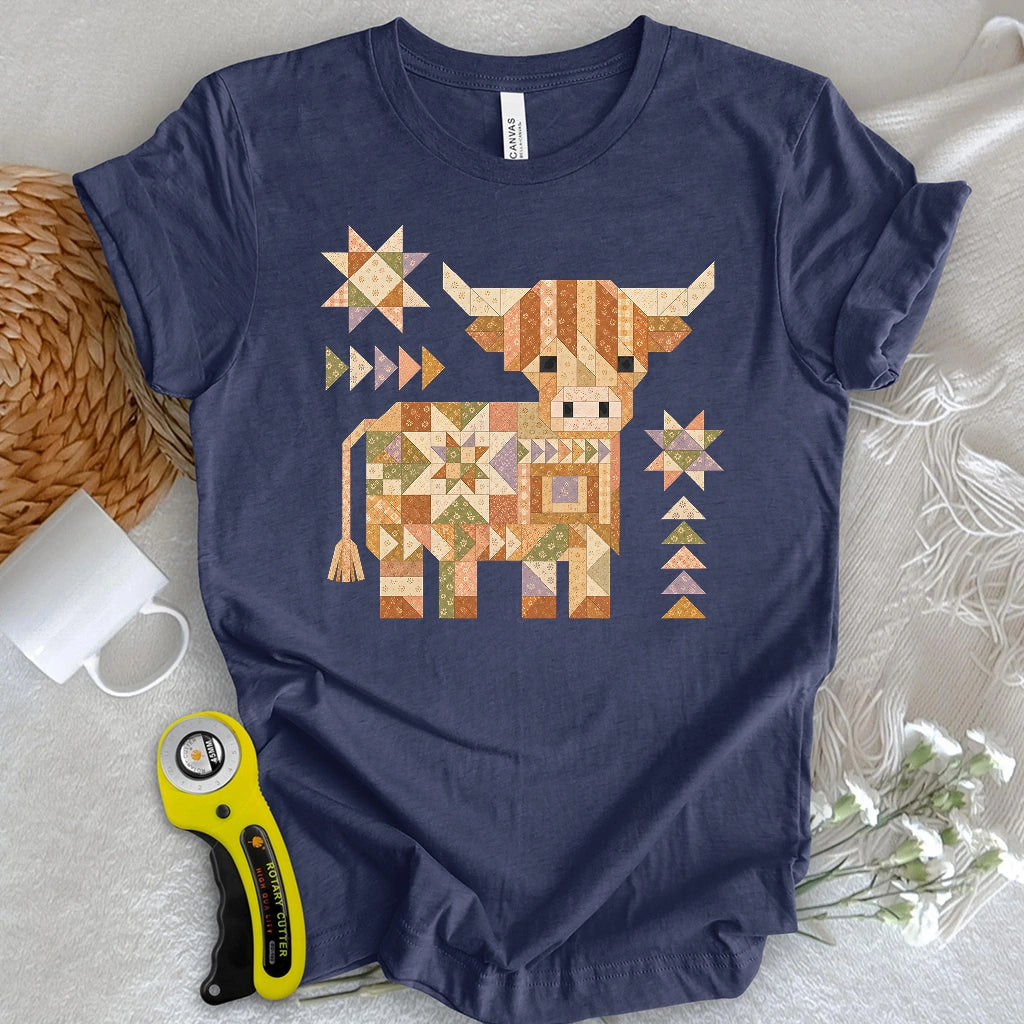 Patchwork Highland Cow T-shirt