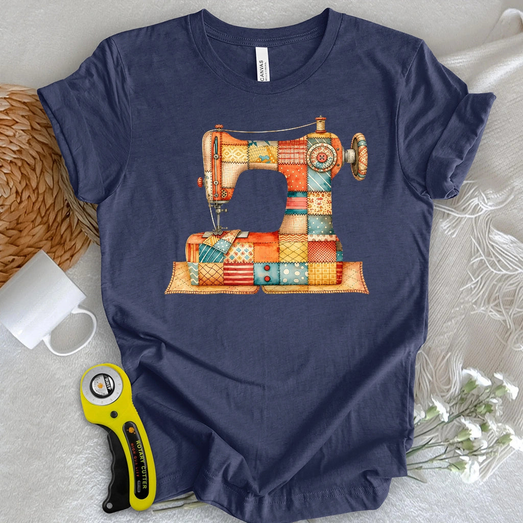 Patchwork Sewing Machine T-shirt