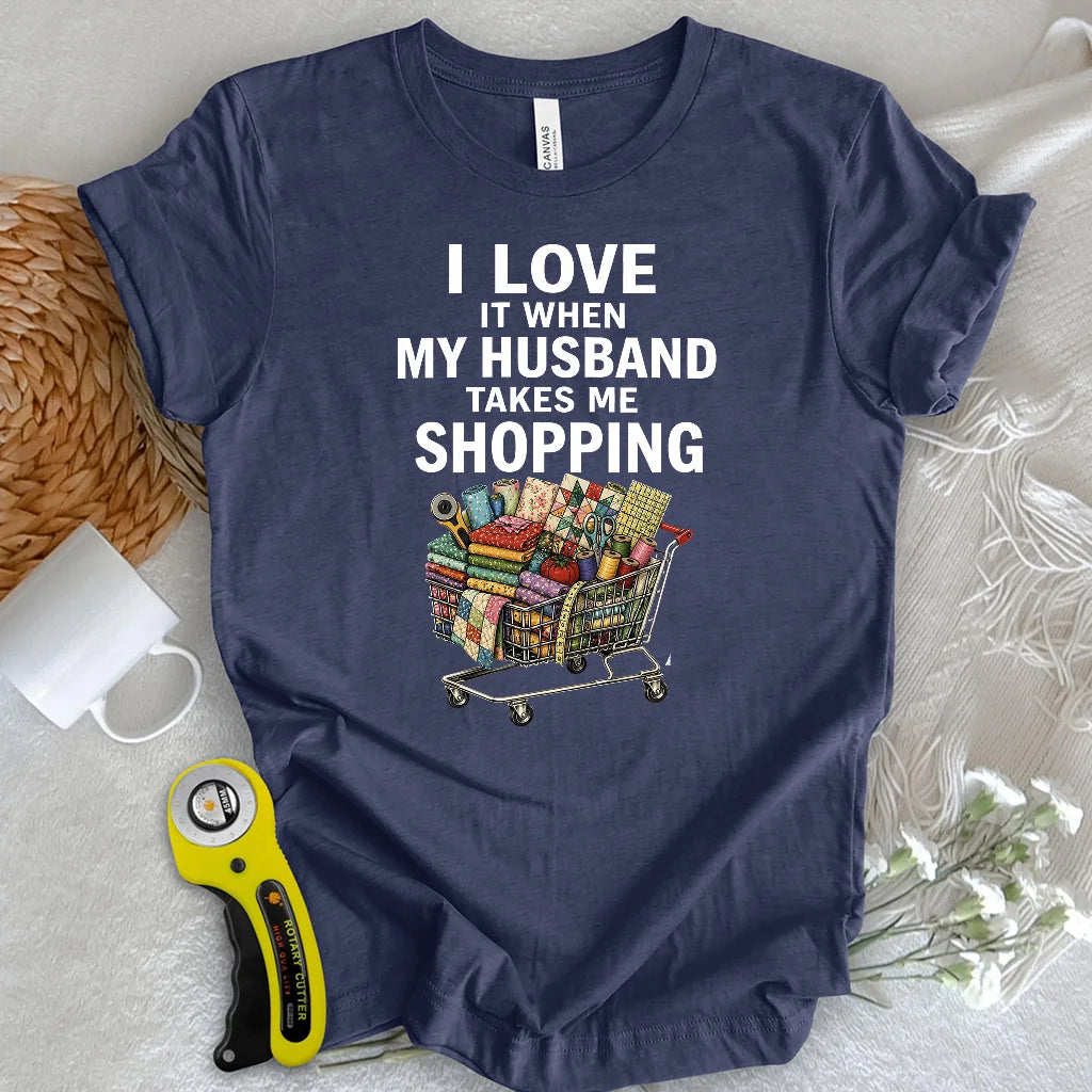 Powered by My Husband & Fabric T-shirt